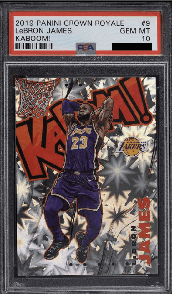 LeBron James 2019-20 Crown Royale Kaboom! PSA 10