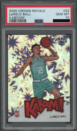 LaMelo Ball 2020-21 Crown Royale Kaboom! PSA 10